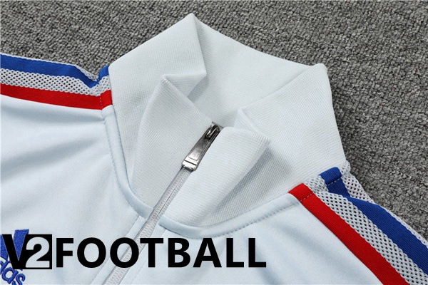 Olympique Lyon Training Jacket Suit Blue Grey 2022/2023
