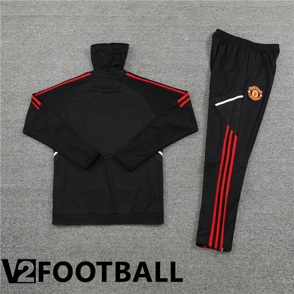 Manchester United High collar Training Tracksuit Black 2022/2023