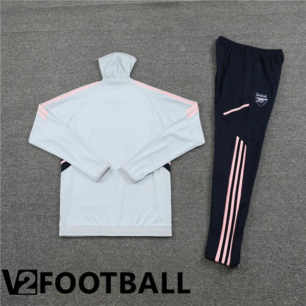 Arsenal High collar Training Tracksuit Grey 2022/2023