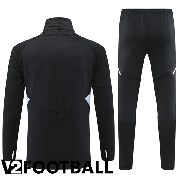 Real Madrid High collar Training Tracksuit Black 2022/2023