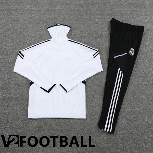 Real Madrid High collar Training Tracksuit White 2022/2023