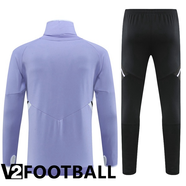 Real Madrid High collar Training Tracksuit Purple 2022/2023