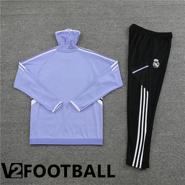 Real Madrid High collar Training Tracksuit Purple 2022/2023