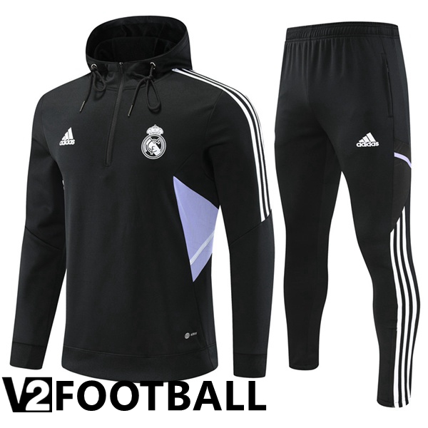 Real Madrid Training Tracksuit Hoodie Black 2022/2023