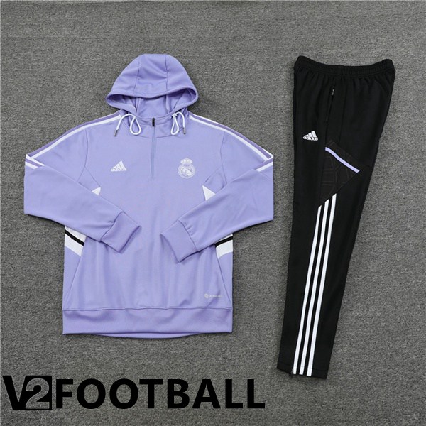 Real Madrid Training Tracksuit Hoodie Purple 2022/2023