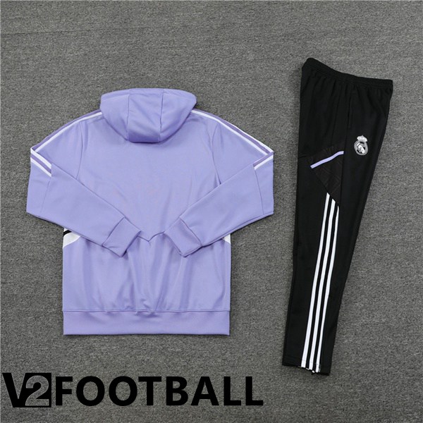 Real Madrid Training Tracksuit Hoodie Purple 2022/2023