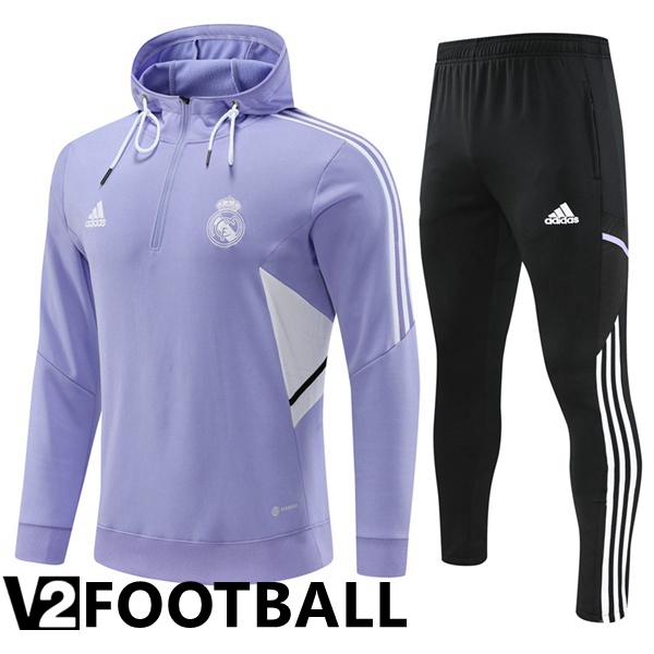 Real Madrid Training Tracksuit Hoodie Purple 2022/2023