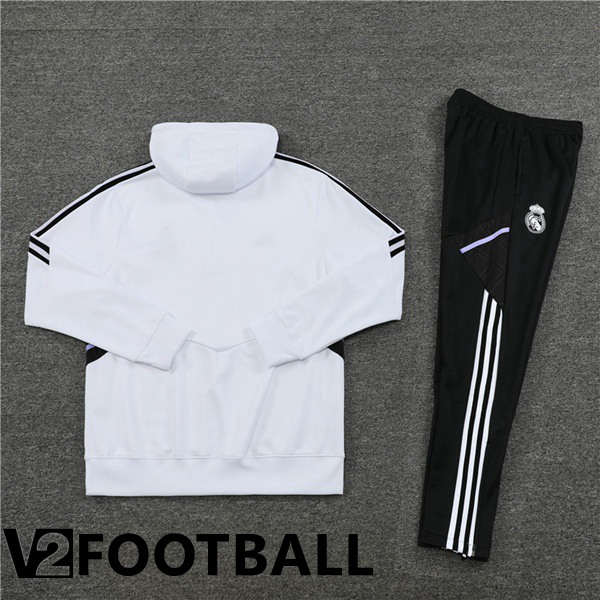 Real Madrid Training Tracksuit Hoodie White 2022/2023