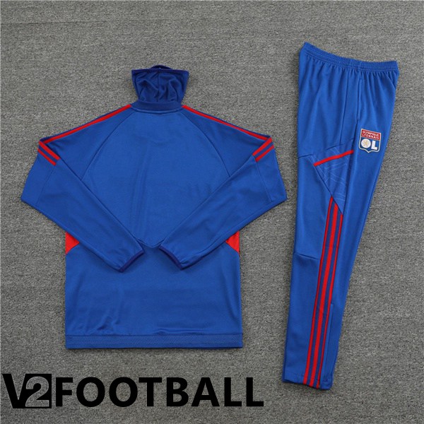 Olympique Lyon High collar Training Tracksuit Blue 2022/2023