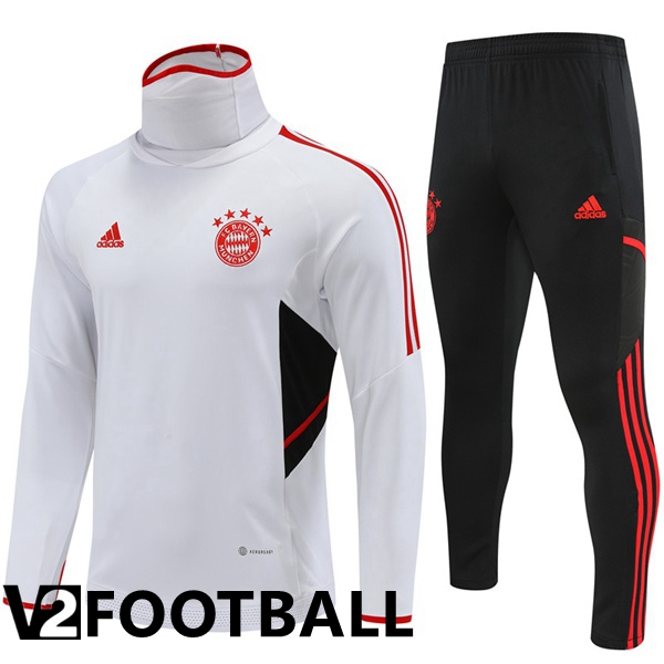 Bayern Munich High collar Training Tracksuit White 2022/2023