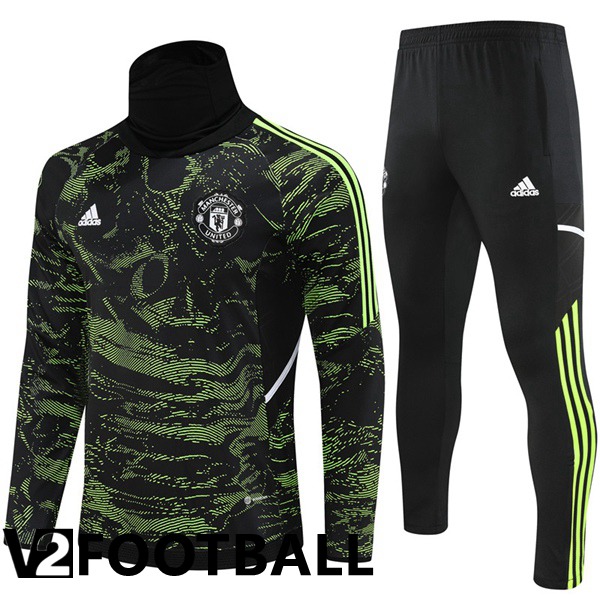 Manchester United High collar Training Jacket Suit Green 2022/2023