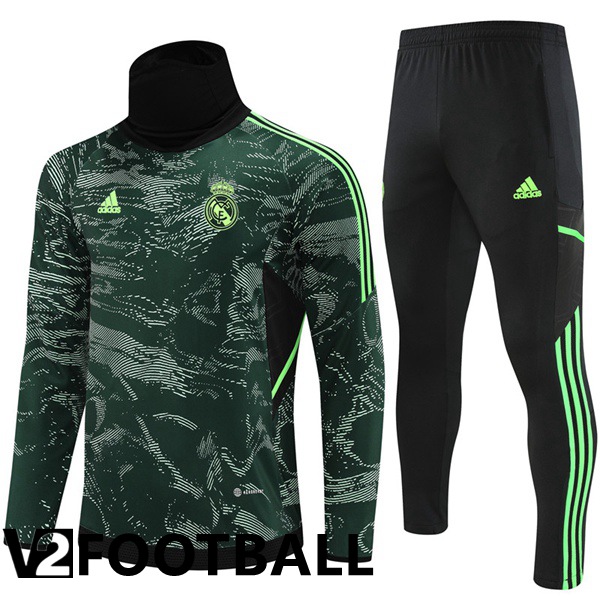 Real Madrid High collar Training Jacket Suit Green 2022/2023