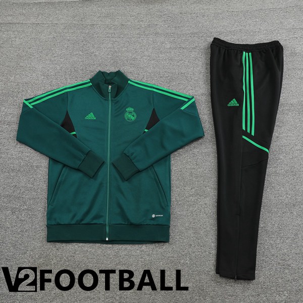 Real Madrid Training Jacket Suit Green 2022/2023