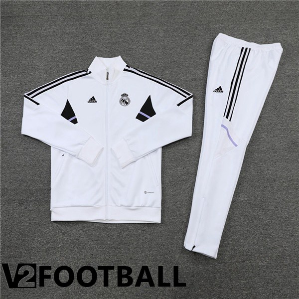 Real Madrid Training Jacket Suit White 2022/2023