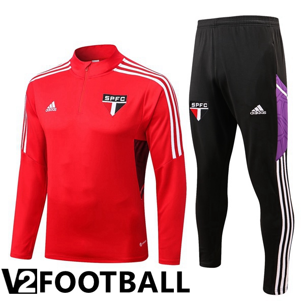 Sao Paulo FC Training Tracksuit Red 2022/2023