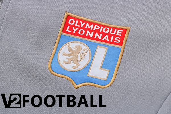 Olympique Lyon Training Tracksuit Grey 2022/2023