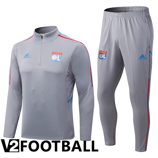 Olympique Lyon Training Tracksuit Grey 2022/2023