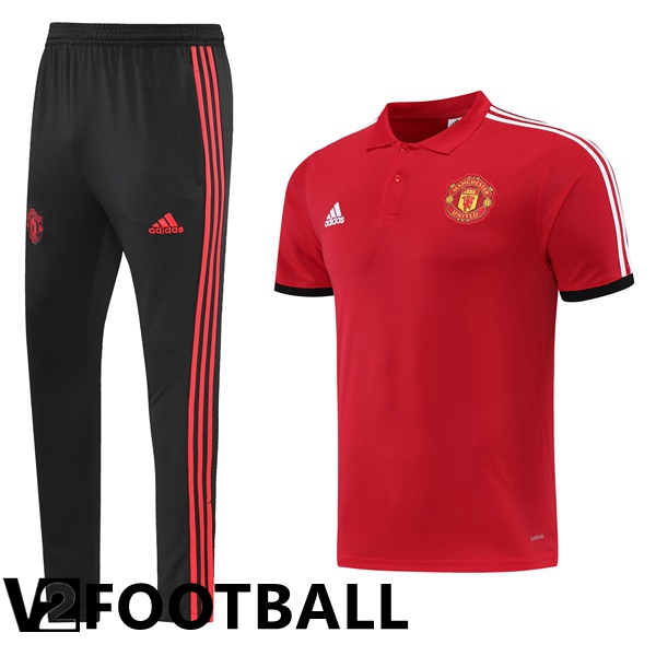 Manchester United Training T Shirt + Pants Red 2022/2023