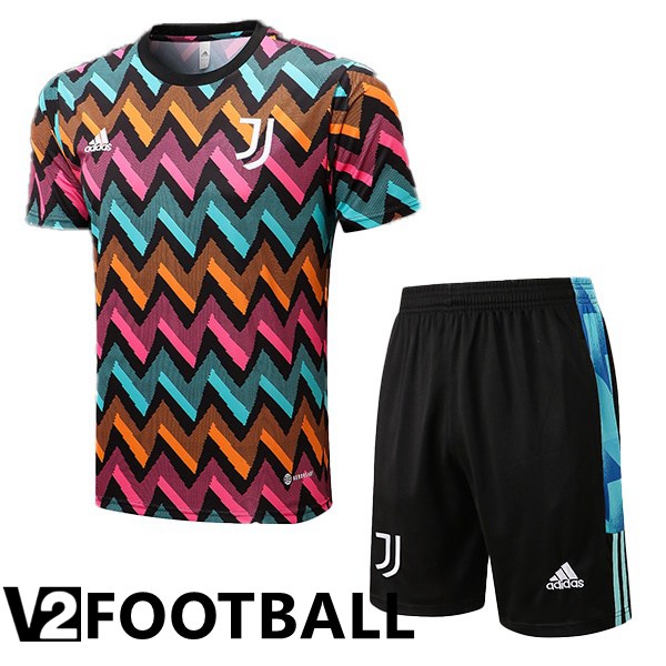 Juventus Training T Shirt + Shorts Blue 2022/2023