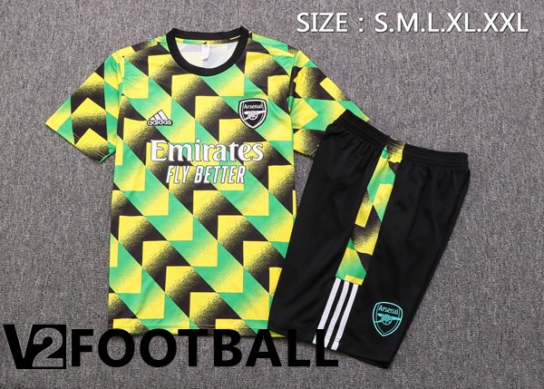Arsenal Training T Shirt + Shorts Green 2022/2023