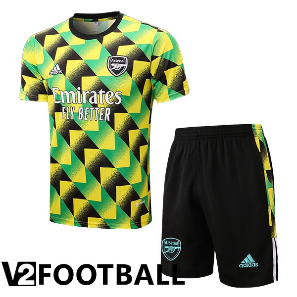Arsenal Training T Shirt + Shorts Green 2022/2023