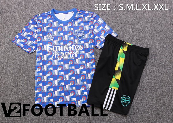 Arsenal Training T Shirt + Shorts Blue 2022/2023