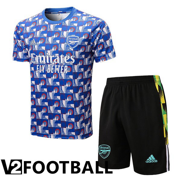 Arsenal Training T Shirt + Shorts Blue 2022/2023