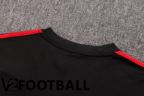 Manchester United Training T Shirt + Shorts Black 2022/2023