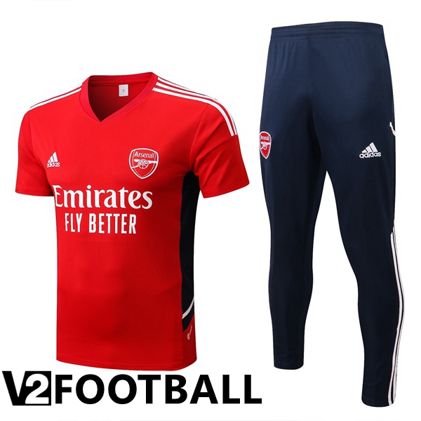 Arsenal Training T Shirt + Pants Red 2022/2023