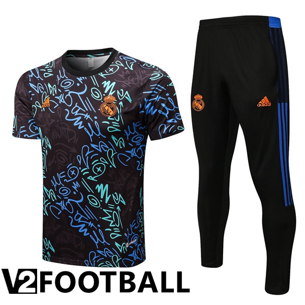 Real Madrid Training T Shirt + Pants Blue Black 2022/2023
