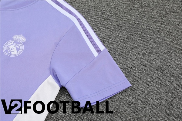 Real Madrid Training T Shirt + Shorts Purple 2022/2023