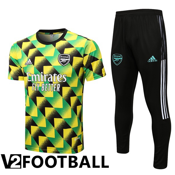 Arsenal Training T Shirt + Pants Green Black 2022/2023