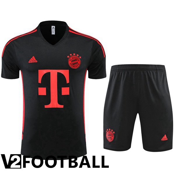 Bayern Munich Training T Shirt + Shorts Black 2022/2023