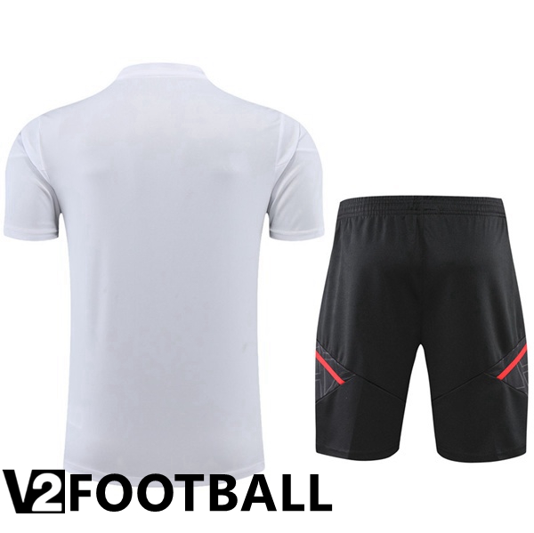 Bayern Munich Training T Shirt + Shorts White 2022/2023