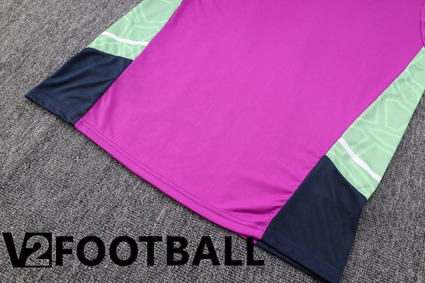 Real Madrid Training T Shirt + Shorts Purple 2022/2023