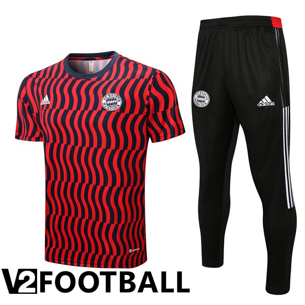 Bayern Munich Training T Shirt + Pants Red 2022/2023