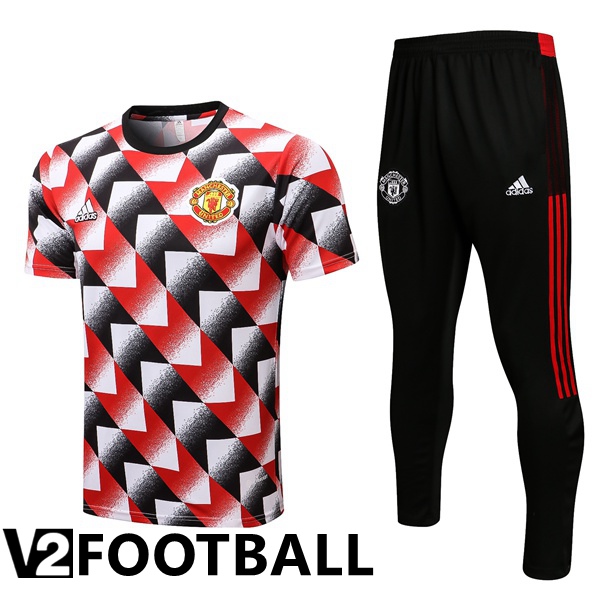 Manchester United Training T Shirt + Pants Red 2022/2023