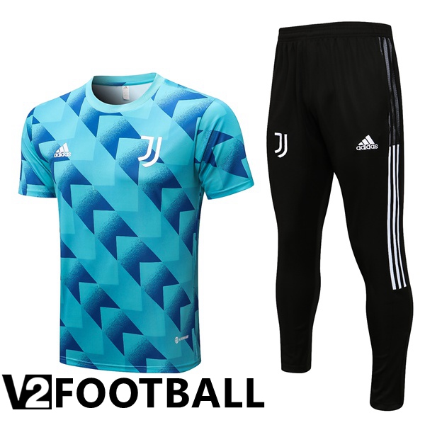 Juventus Training T Shirt + Pants Blue 2022/2023
