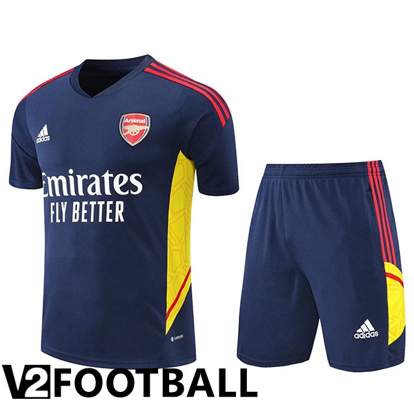 Arsenal Training T Shirt + Shorts Royal Blue 2022/2023