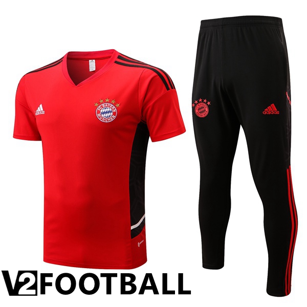 Bayern Munich Training T Shirt + Pants Red 2022/2023