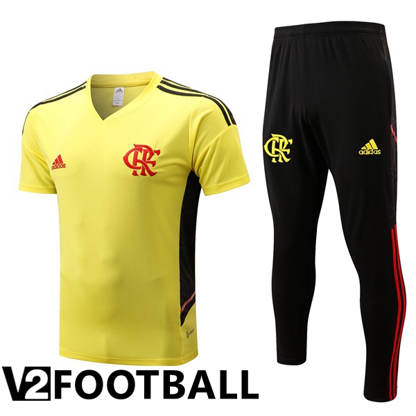 Flamengo Training T Shirt + Pants Yellow 2022/2023