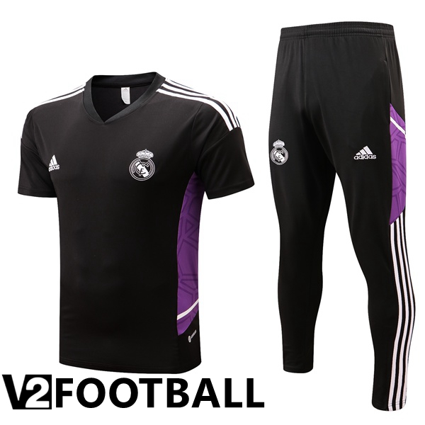 Real Madrid Training T Shirt + Pants Black 2022/2023