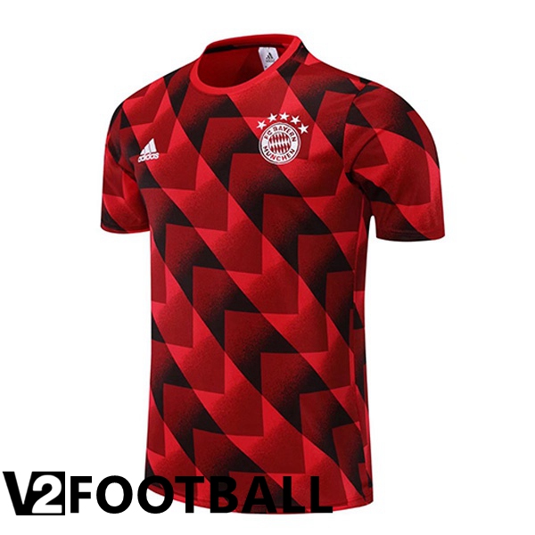 Bayern Munich Training T Shirt Red Black 2022/2023