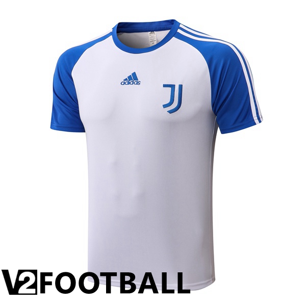 Juventus Training T Shirt White Blue 2022/2023