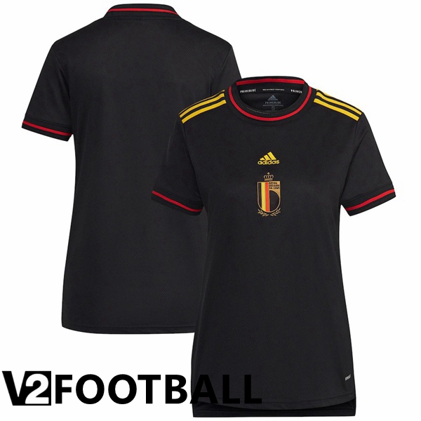 Belgium Womens Home Shirts Black Euro 2022