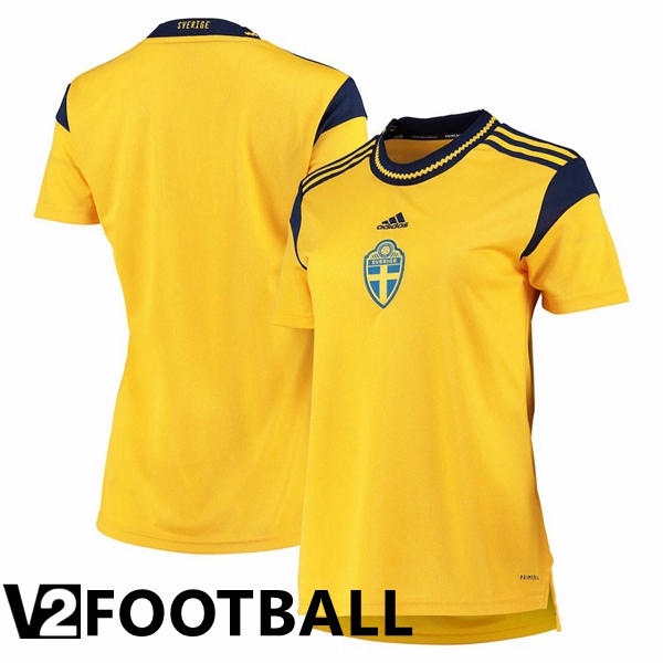 Sweden Womens Home Shirts Yellow Euro 2022