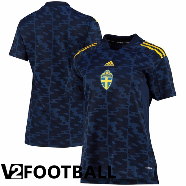 Sweden Womens Away Shirts Blue Euro 2022