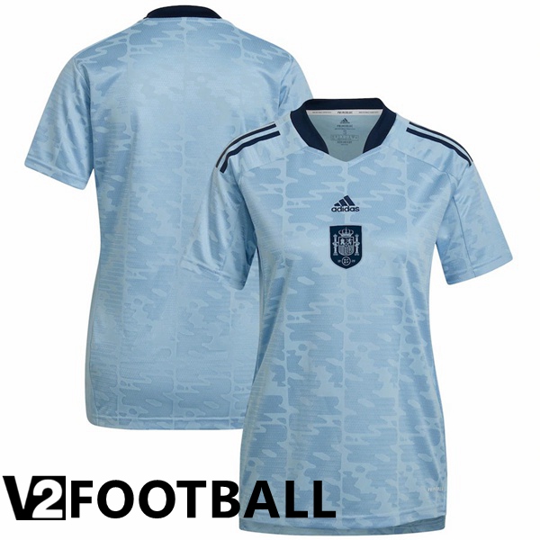 Spain Womens Away Shirts Blue Euro 2022