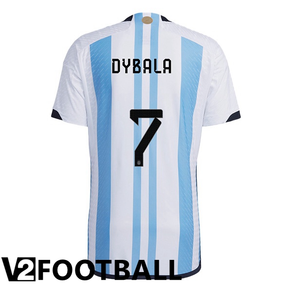 Argentina (DYBALA 7) Home Shirts Blue White World Cup 2022