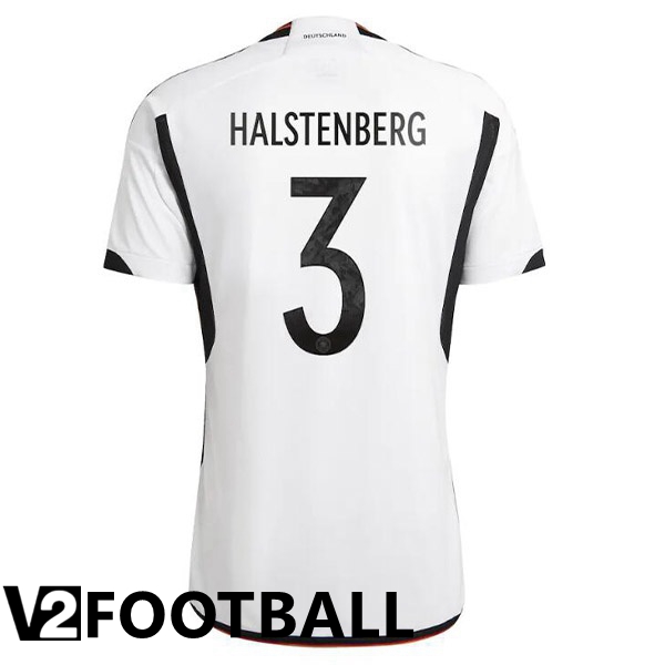 Germany (HALSTENBERG 3) Home Shirts Black White World Cup 2022